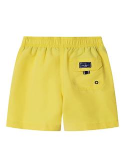 Hackett London Kids' Drawstring Swim Shorts, Yellow - view 2, Yellow