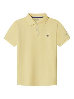 Hackett London Kids' Short Sleeve Polo Shirt, Pastel Yellow, Pastel Yellow