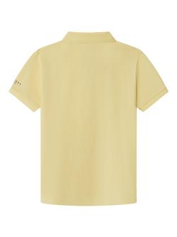 Hackett London Kids' Short Sleeve Polo Shirt, Pastel Yellow - view 2, Pastel Yellow