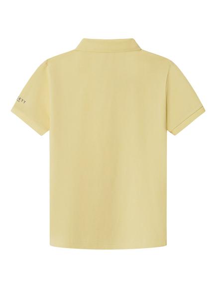 Hackett London Kids' Short Sleeve Polo Shirt, Pastel Yellow - view 2, Pastel Yellow