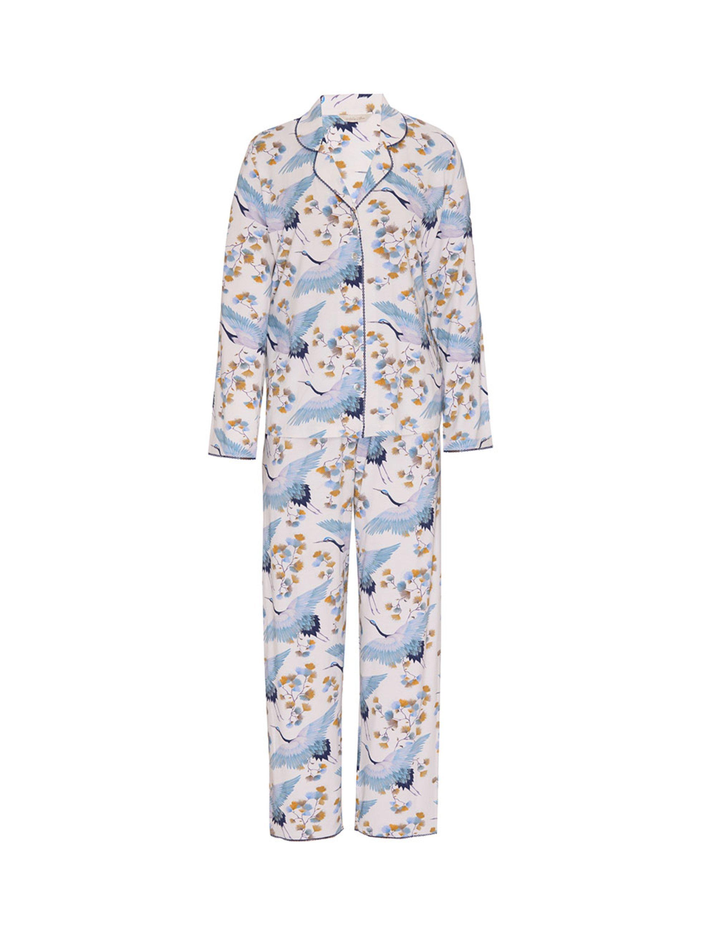Nora Rose by Cyberjammies Crane Pyjama Set, Navy