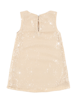 Konges Sløjd Kids' Aries Sleeveless Sequin Dress, White Smoke - view 2, White Smoke