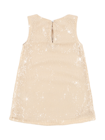 Konges Sløjd Kids' Aries Sleeveless Sequin Dress, White Smoke - view 2, White Smoke