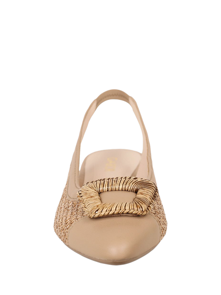 Gabor Maddy Leather Court Shoes - view 2, Steppa/Sand