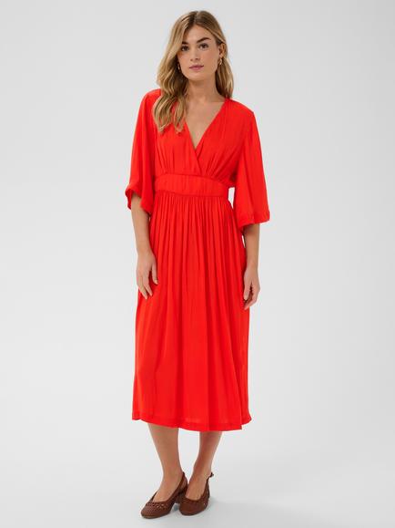 Saint Tropez Phernandasz V-Neck Midi Dress, Valiant Poppy