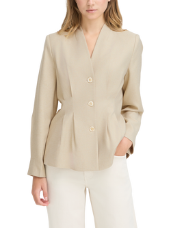 ICHI Ihgivana Sculpted Waist Blazer, Beige, Beige