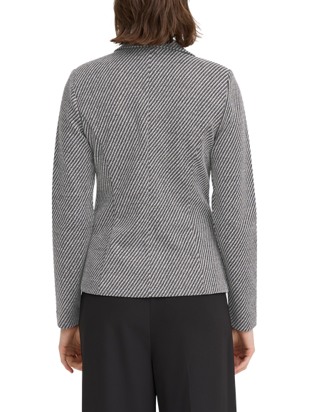 ICHI Ihkate Twillish Tailored Blazer, BlackWhite - view 2, Black/White