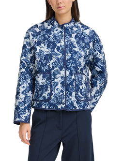 ICHI Ihlivanta Paisley Quilted Jacket, Blue, Blue