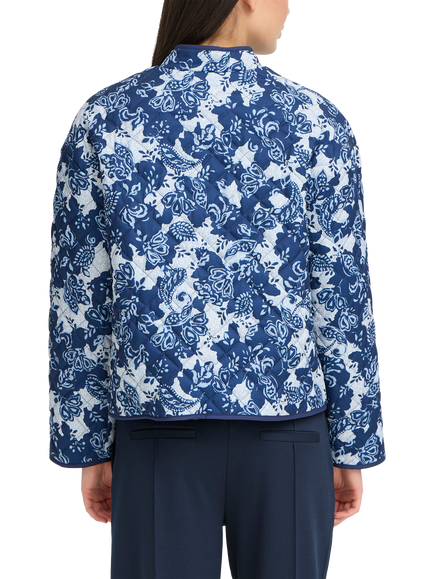ICHI Ihlivanta Paisley Quilted Jacket, Blue - view 2, Blue