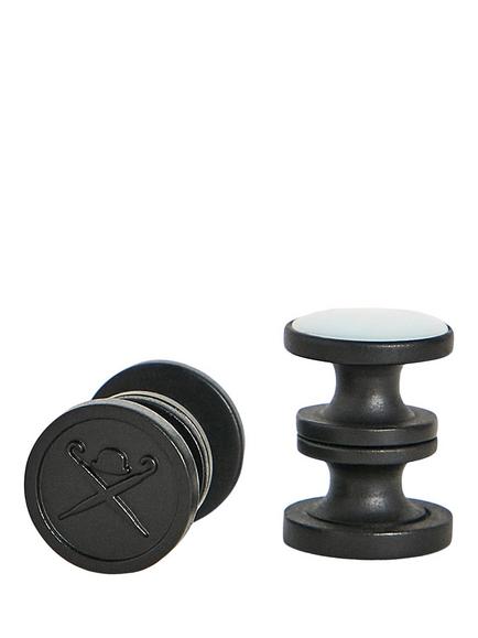 Hackett London Dress Shirt Studs, Black/White - view 2, Black/White