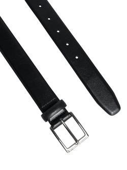 Hackett London Formal Cactus Edge Leather Belt - view 2, Black