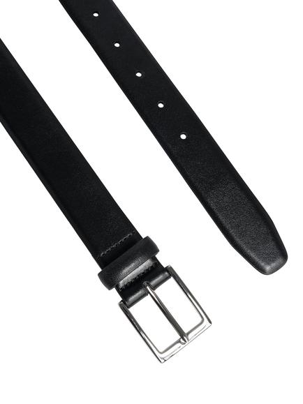 Hackett London Formal Cactus Edge Leather Belt - view 2, Black