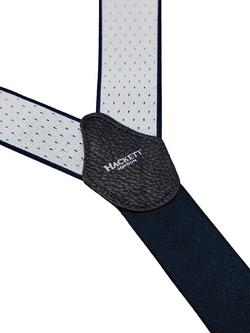 Hackett London Polka Dot Braces, Navy/White - view 2, Navy/White