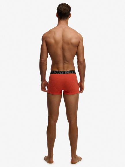 Superdry Stretch Cotton Waistband Trunks, Pack of 3, Black/Orange/Grey - view 2, Black/Orange/Grey