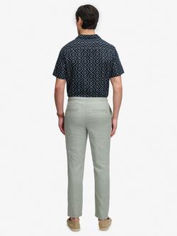 Superdry Merchant Linen Trousers, Bay Green - view 2, Bay Green