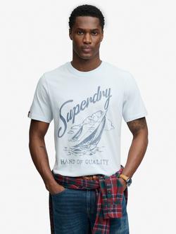 Superdry Lo-Fi Dockside T-Shirt, Moon Blue, Moon Blue
