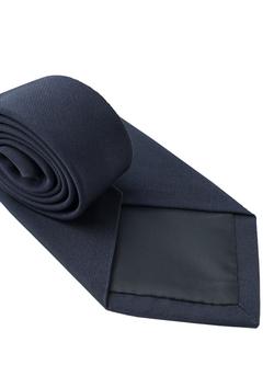 Hackett London Silk Rich Twill Tie, Navy - view 2, Navy