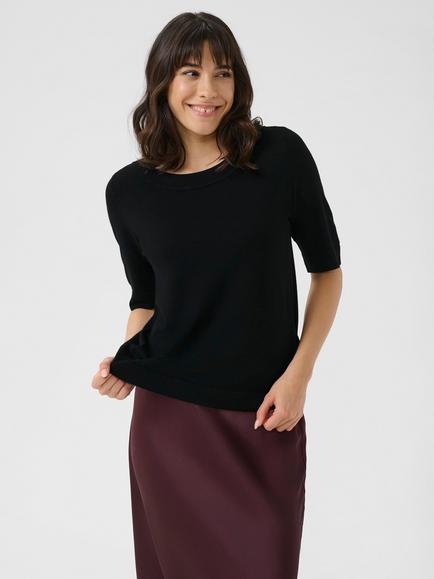 KAFFE Kalizza Knit Pullover, Black Deep, Black Deep