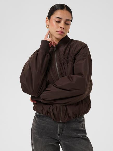 KAFFE Kaarlette Cropped Bomber, Coffee Bean, Coffee Bean