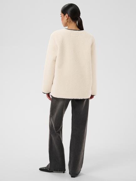 KAFFE Kasandra Teddy Coat, Turtledove - view 2, Turtledove