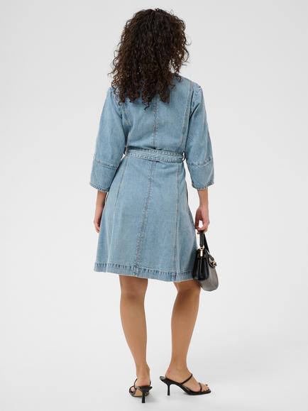 KAFFE Jordi Denim Dress, Light Blue - view 2, Light Blue