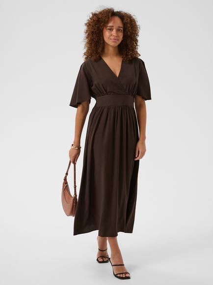 KAFFE Sirena Maxi Dress, Coffee Bean, Coffee Bean