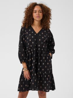 KAFFE Wila Dress, Black/Multi, Black/Multi
