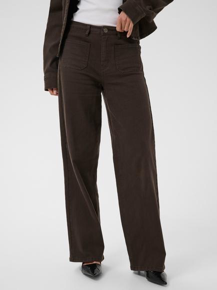 KAFFE Brook Wide Leg Jeans, Coffee Bean, Coffee Bean