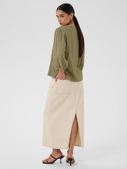 KAFFE Alberta Blouse, Aloe - view 2, Aloe