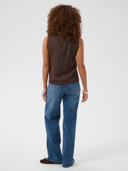 KAFFE Allie Top, Coffee Bean - view 2, Coffee Bean
