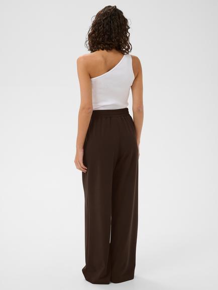 KAFFE Kaphoebe Wide Leg Trousers, Coffee Bean - view 2, Coffee Bean