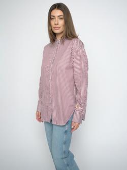MOS MOSH Mmkaris Stripe Long Sleeve Top, Cabernet - view 2, Cabernet