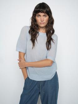 MOS MOSH Mmmape Alpaca Blend Crew Neck Jumper, Skyway, Skyway