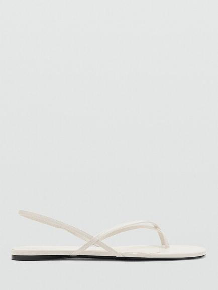 Mango Slingback Thong Sandals, Raw, Raw