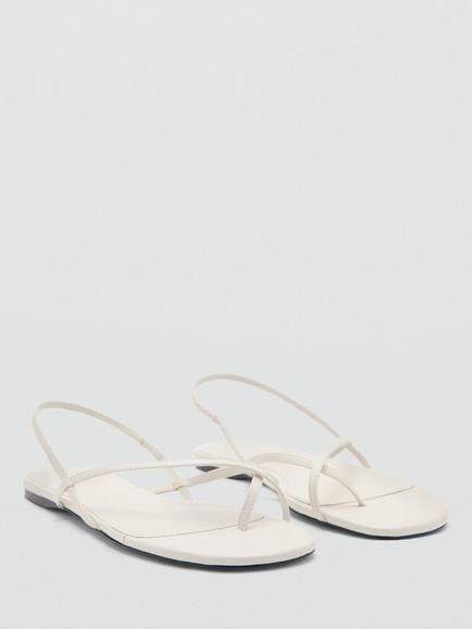 Mango Slingback Thong Sandals, Raw - view 2, Raw