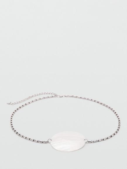 Mango Seashell Chain Belt, Silver, Silver
