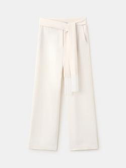 Mango Tailored Wide Leg Trousers, Raw - view 2, Raw