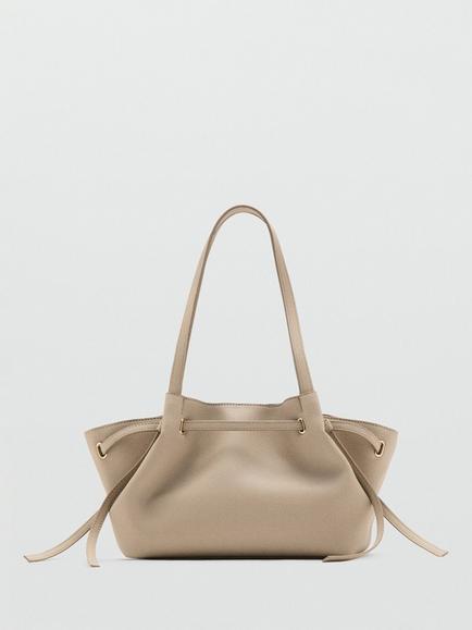 Mango Double Handle Shoulder Tote Bag, Off White, Off White