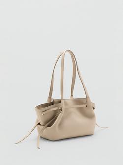 Mango Double Handle Shoulder Tote Bag, Off White - view 2, Off White