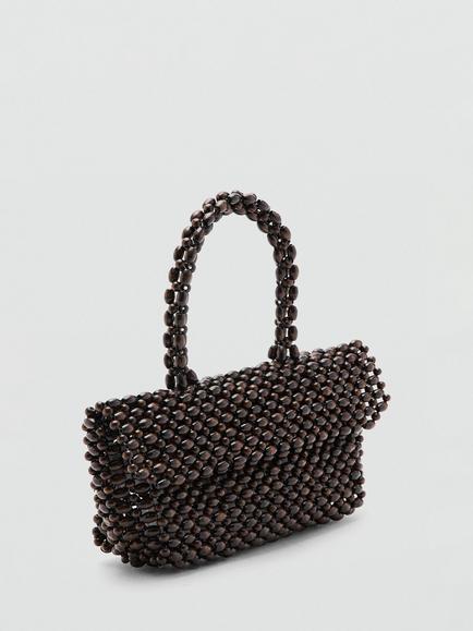 Mango Maddi Beaded Grab Bag, Chocolate - view 2, Chocolate