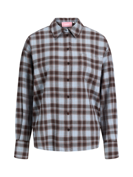 JJXX Kids' Jamie Oversized Flannel Twill Check Shirt, Multi, Multi