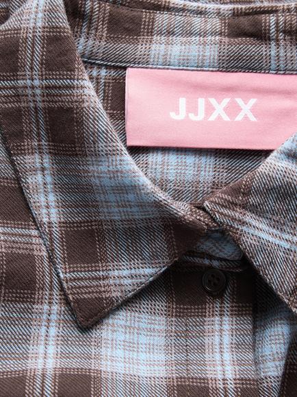 JJXX Kids' Jamie Oversized Flannel Twill Check Shirt, Multi - view 2, Multi