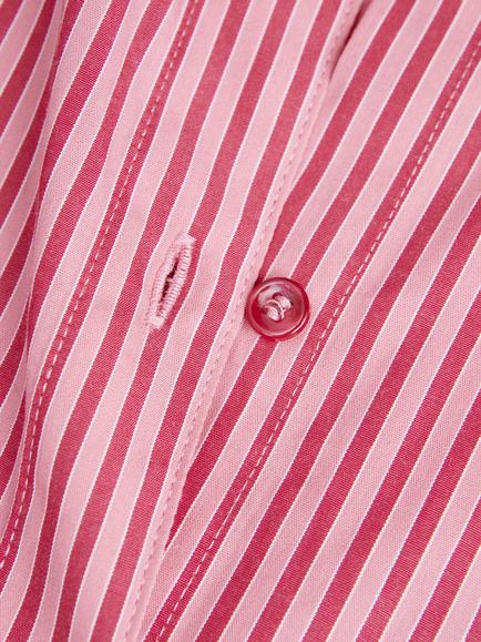JJXX Kids' Jamie Cotton Poplin Long Sleeve Stripe Shirt, Demitasse - view 2, Demitasse