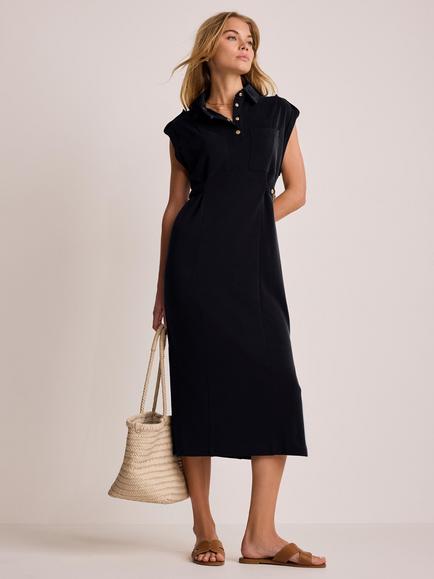 Mint Velvet Sleeveless Utility Midi Dress, Blue Navy, Blue Navy