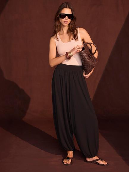 Mint Velvet Harem Balloon Trousers, Brown, Brown