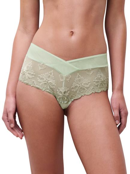 Chantelle Champs Elysees Lace Shorty Knickers, Powder Green