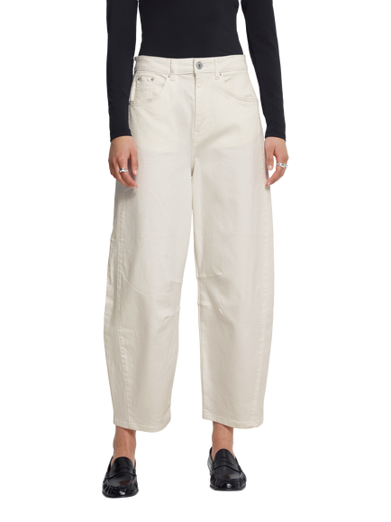 ICHI Ihziggy Loose Wide Leg Fit Jeans, Birch, Birch