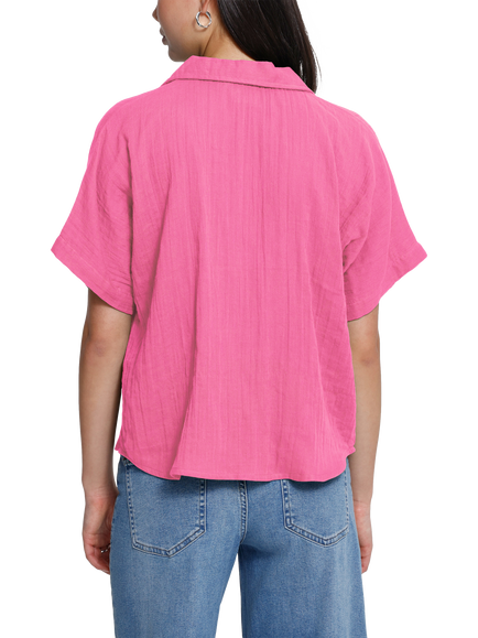 ICHI Iafoxa Short Sleeve Shirt, Wild Orchid - view 2, Wild Orchid