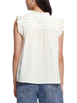 ICHI Floral Cap Sleeve Top, Light Green - view 2, Light Green