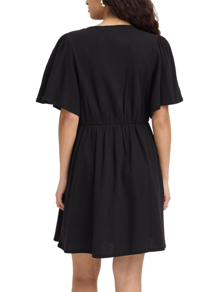 ICHI Ihlifana Swing Mini Dress, Black - view 2, Black